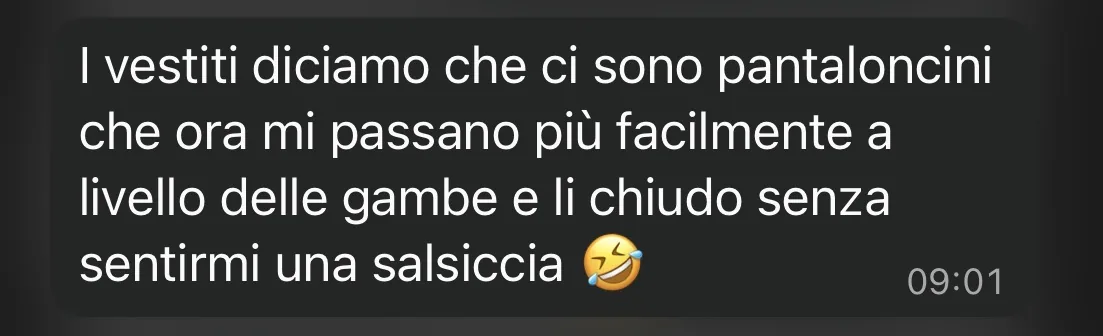 Screenshot di un messaggio di una cliente su Leggera Flow (6)