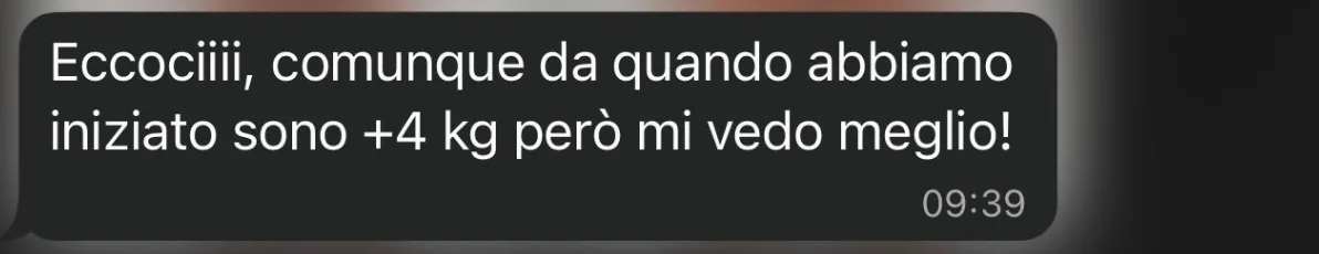 Screenshot di un messaggio di una cliente su Leggera Flow (8)