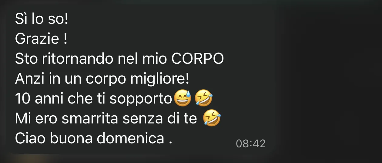 Screenshot di un messaggio di una cliente su Leggera Flow (9)