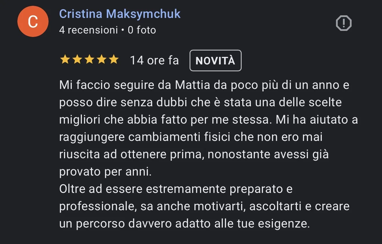 Recensione Google di una cliente di Leggera Flow (1)