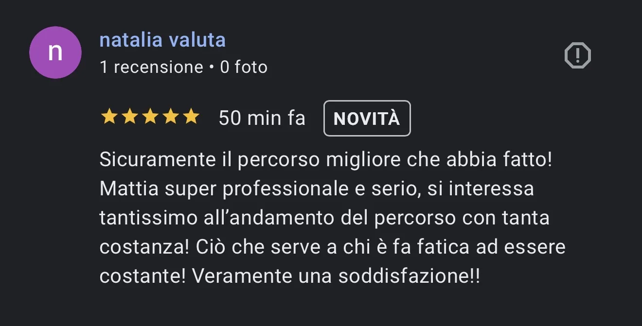 Recensione Google di una cliente di Leggera Flow (2)