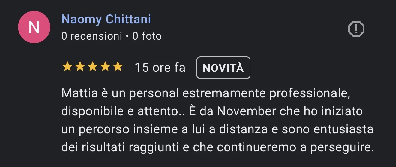 Recensione Google di una cliente di Leggera Flow (3)