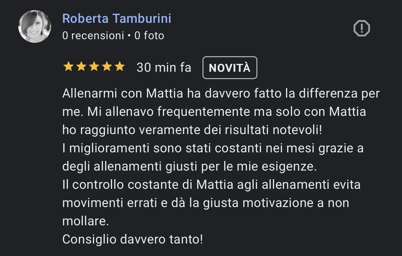 Recensione Google di una cliente di Leggera Flow (5)